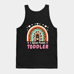 Groovy I Speak Fluent Toddler Funny Daycare Provider Teacher Tank Top